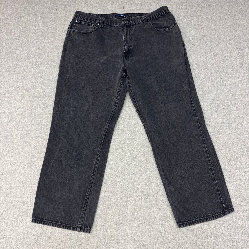 Basic Editions Jeans 38x30 Black Faded Straight Leg 5-Pocket Denim Pants Mens 38